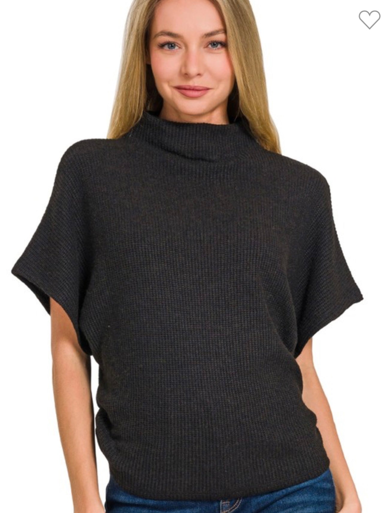Fall Mornings Mock Neck Black