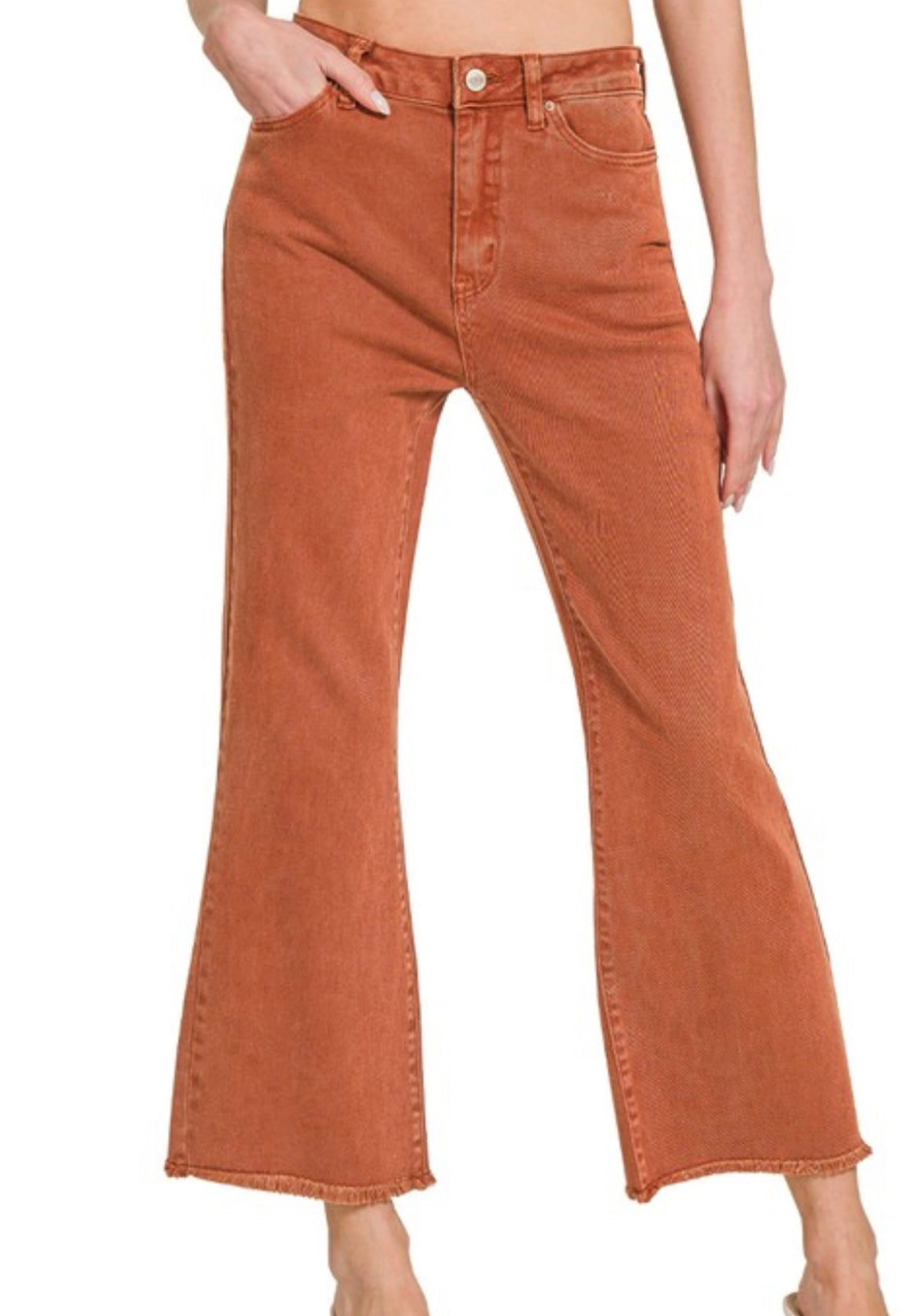 Laurel Frayed Pants Rust