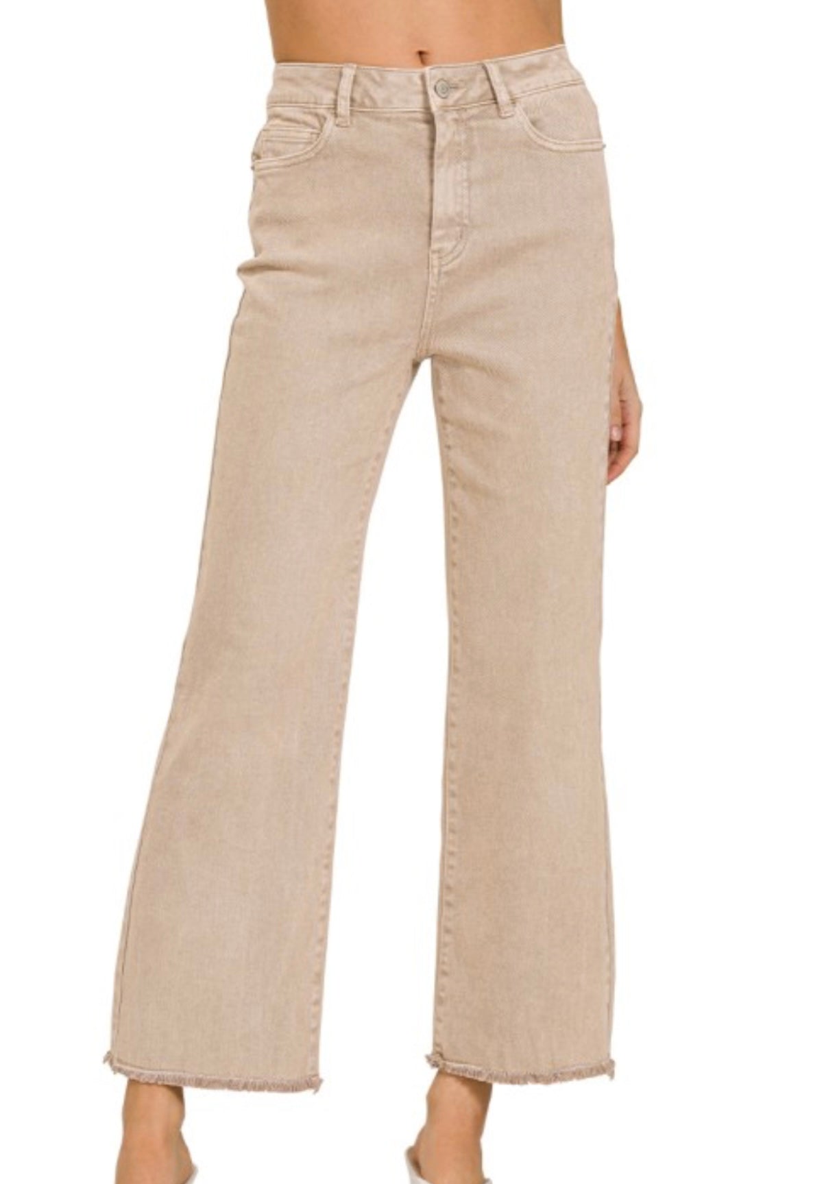 Laurel Frayed Pants Mocha