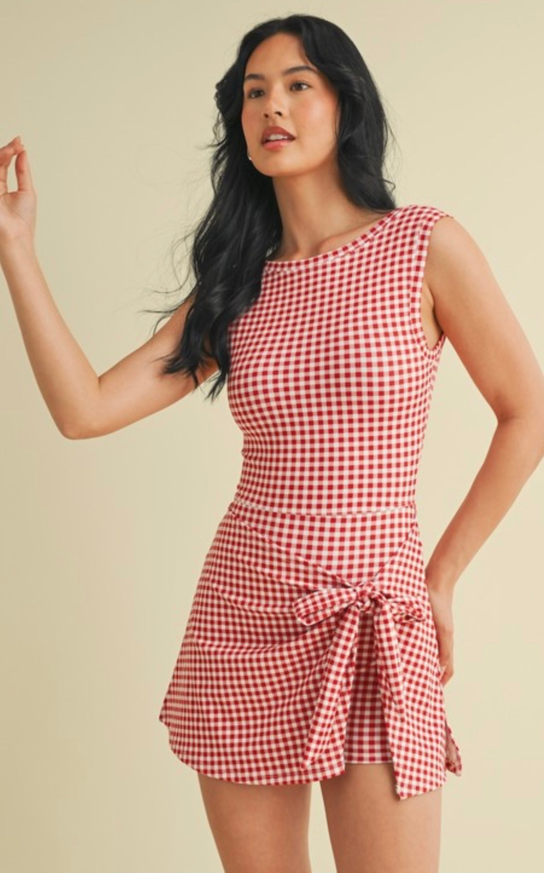 Red Gingham Active Dress