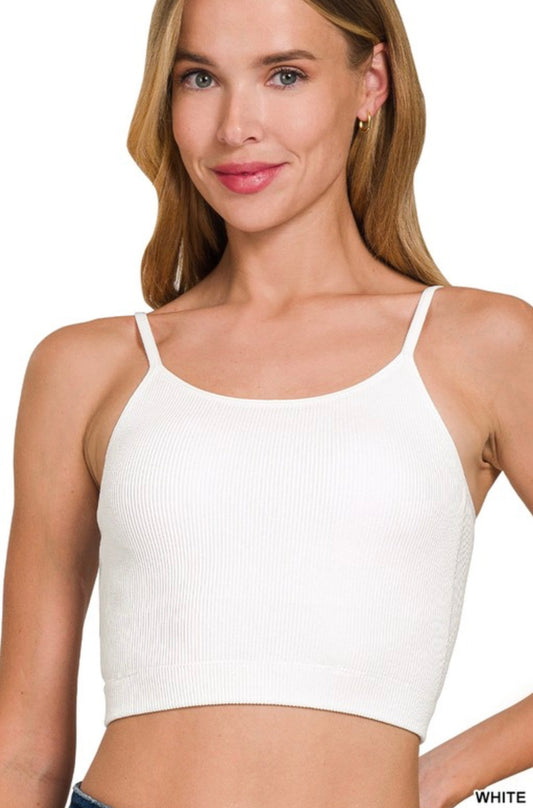 Everyday Ribbed Top White