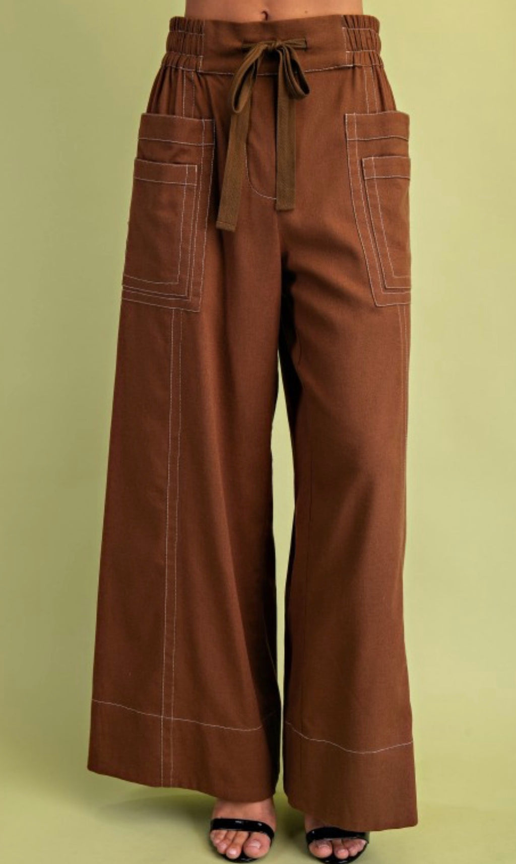 Emily Linen Walnut Pants