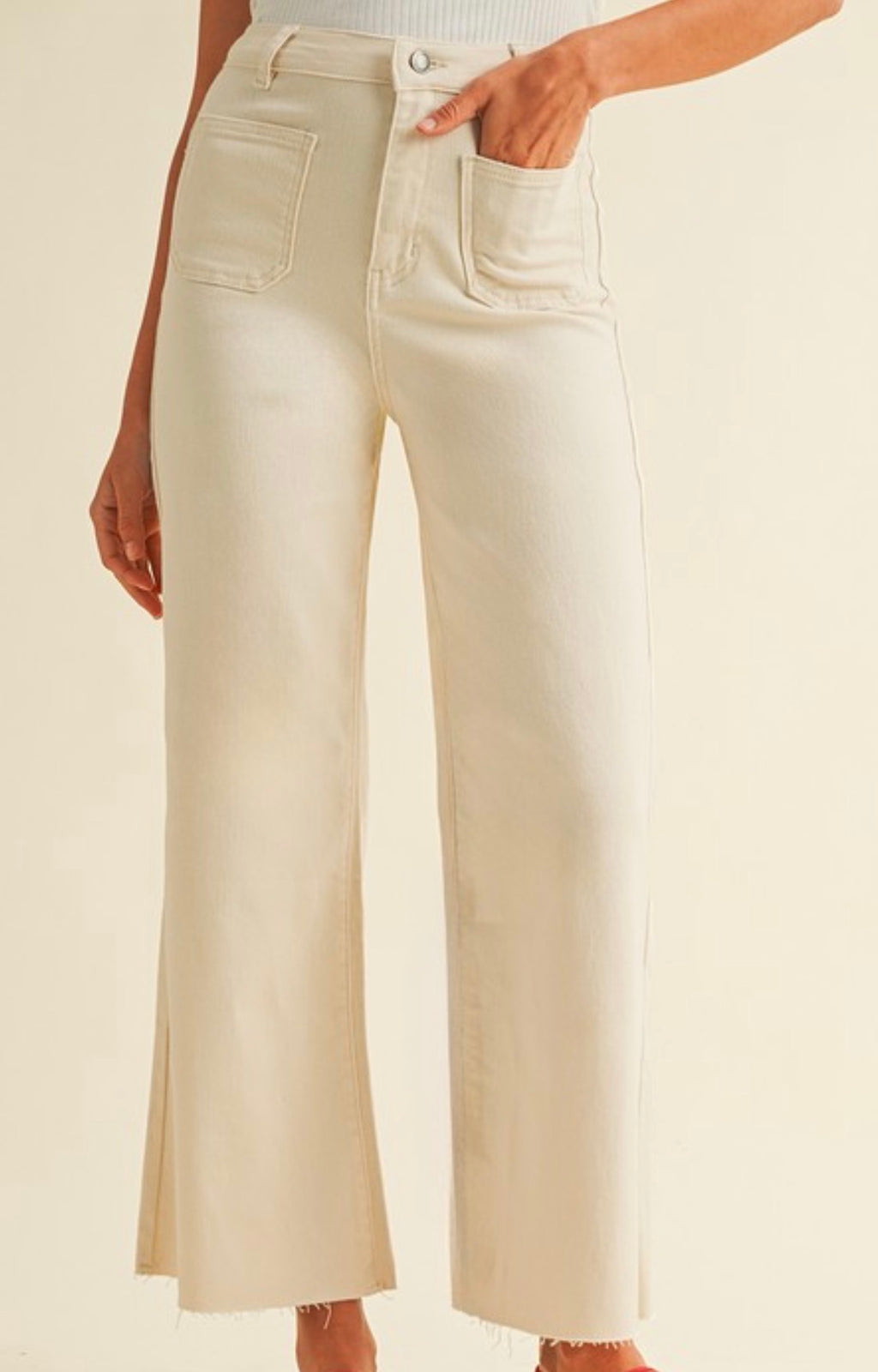 Harper Oatmeal Wide Leg Pants