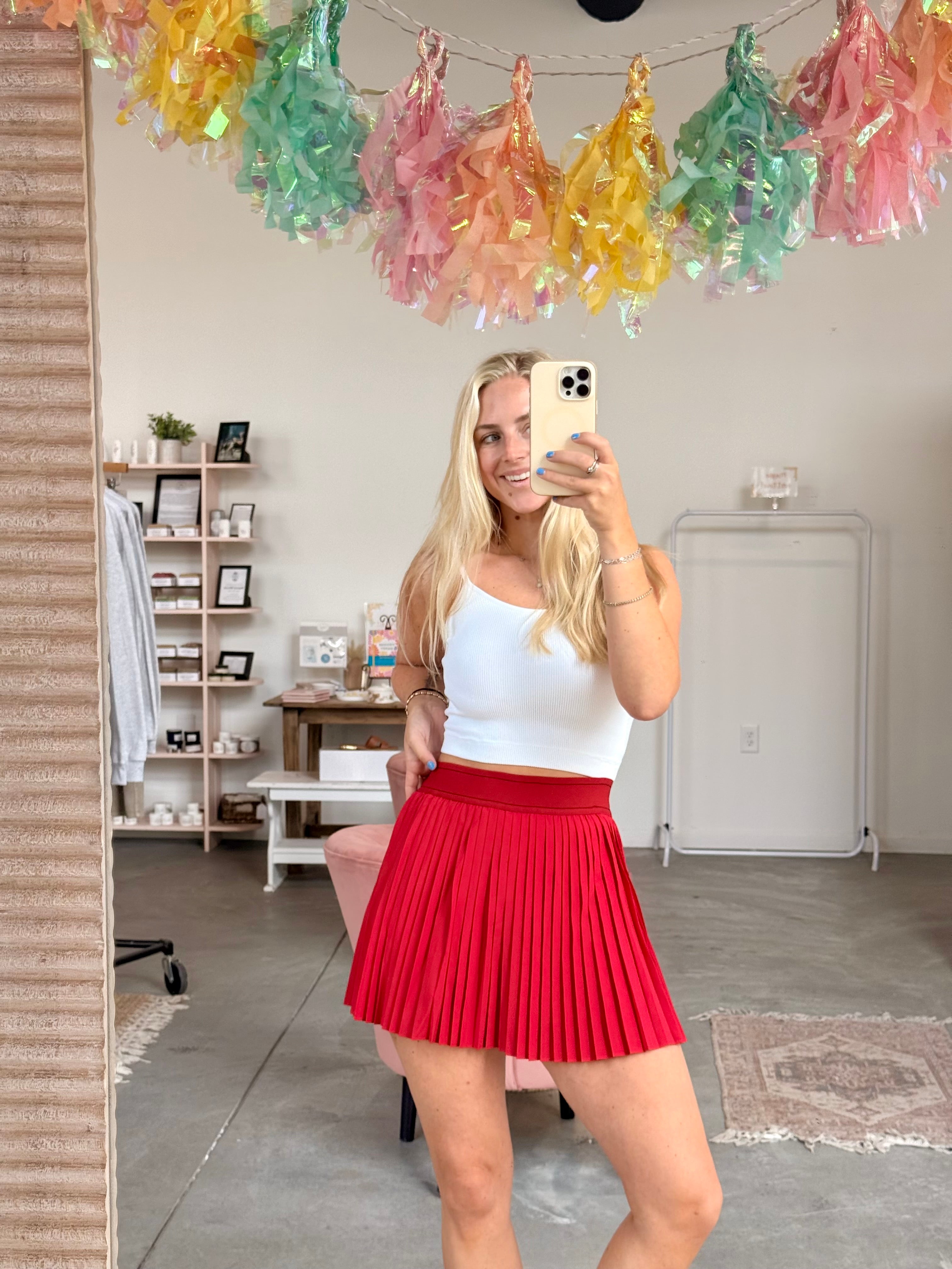 Amanda Mini Skirt Red