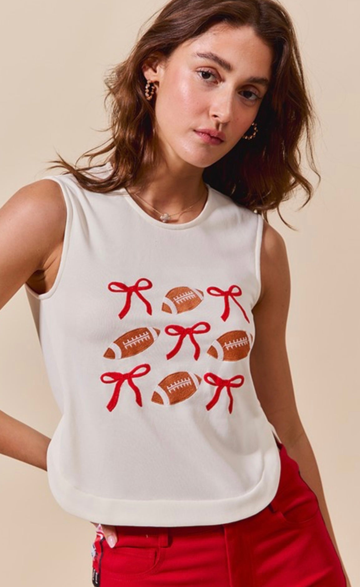 Ribbon Football Tank