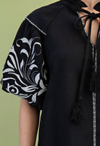 Game Day Blouse Black