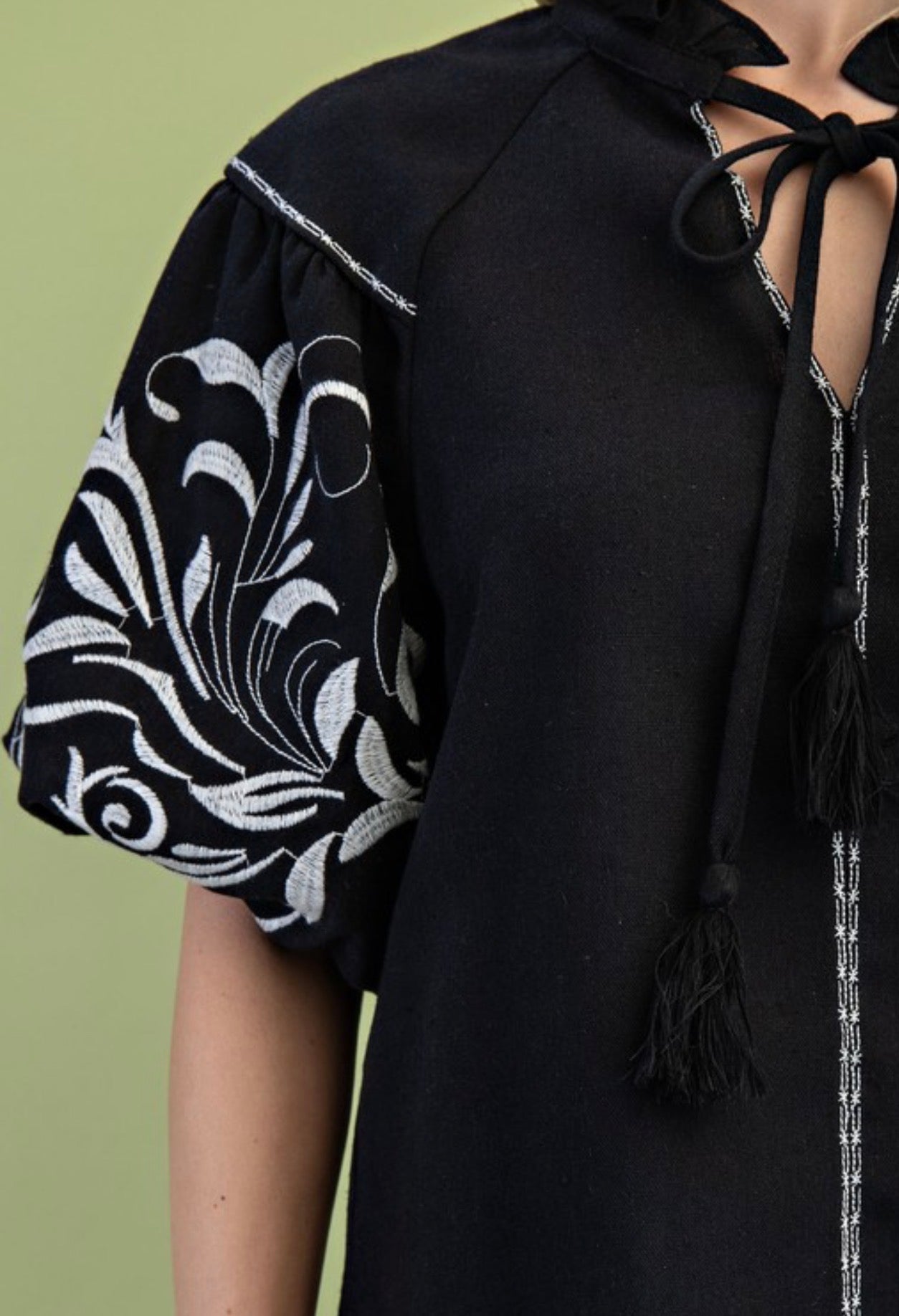 Game Day Blouse Black