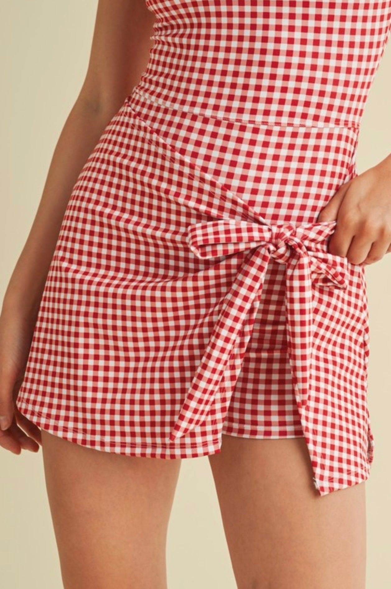 Red Gingham Active Dress