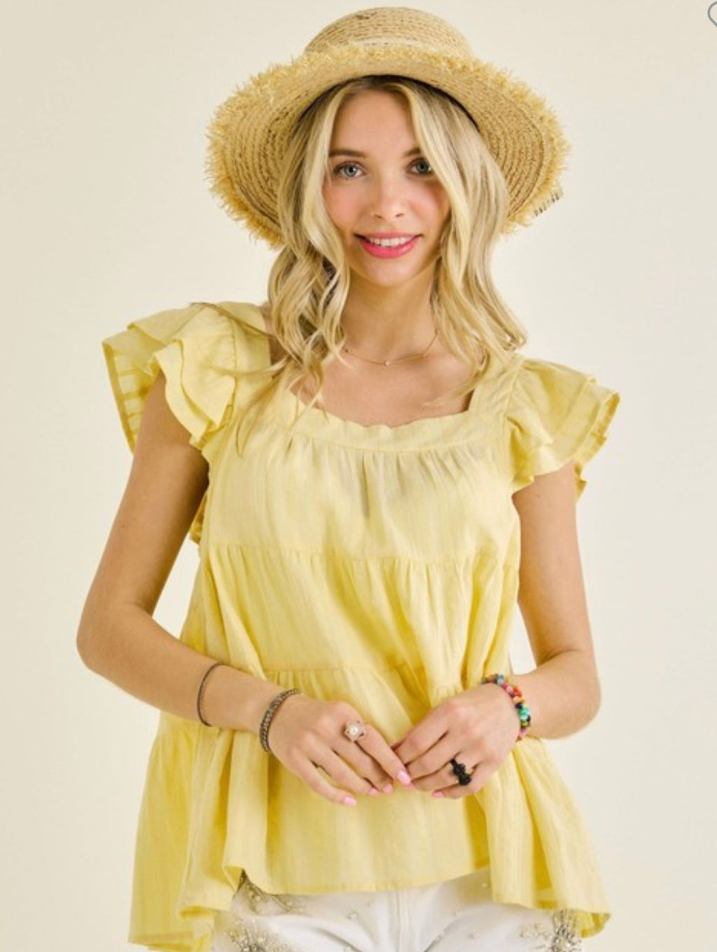 Brunch Babe Top Yellow