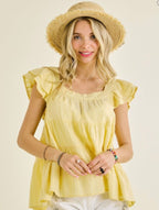 Brunch Babe Top Yellow