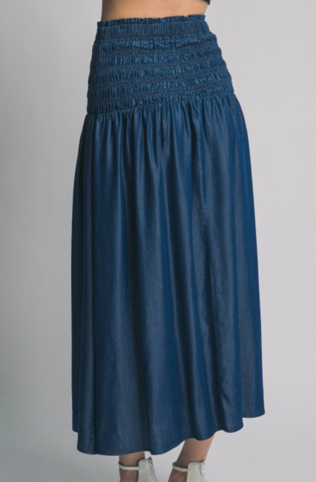 Lily Smocked Skirt Blue