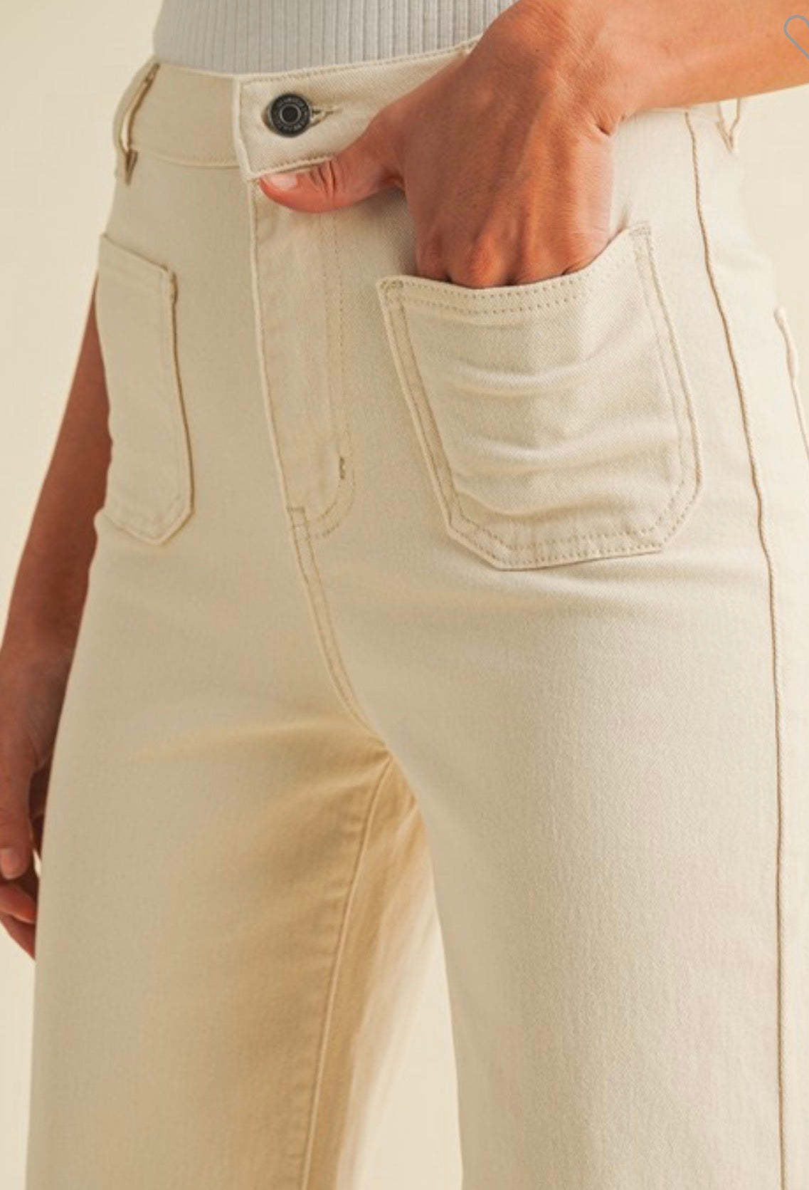Harper Oatmeal Wide Leg Pants
