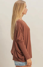 Marley Dolman Top Chesnut