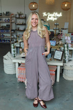 On The Run Jumpsuit Grey
