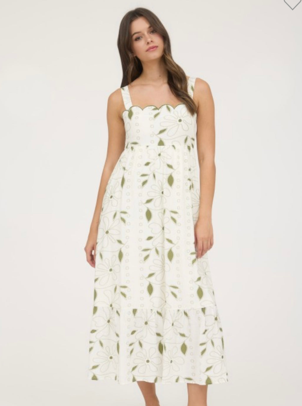 Take Me Away Dress Green