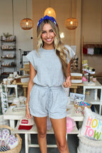 Made For More Romper Grey
