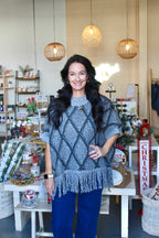 Fall Frenzy Poncho Grey