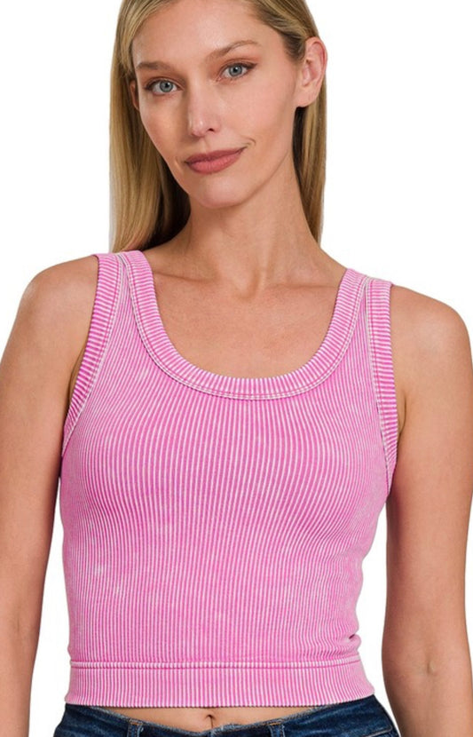 Ribbed Bra Pink