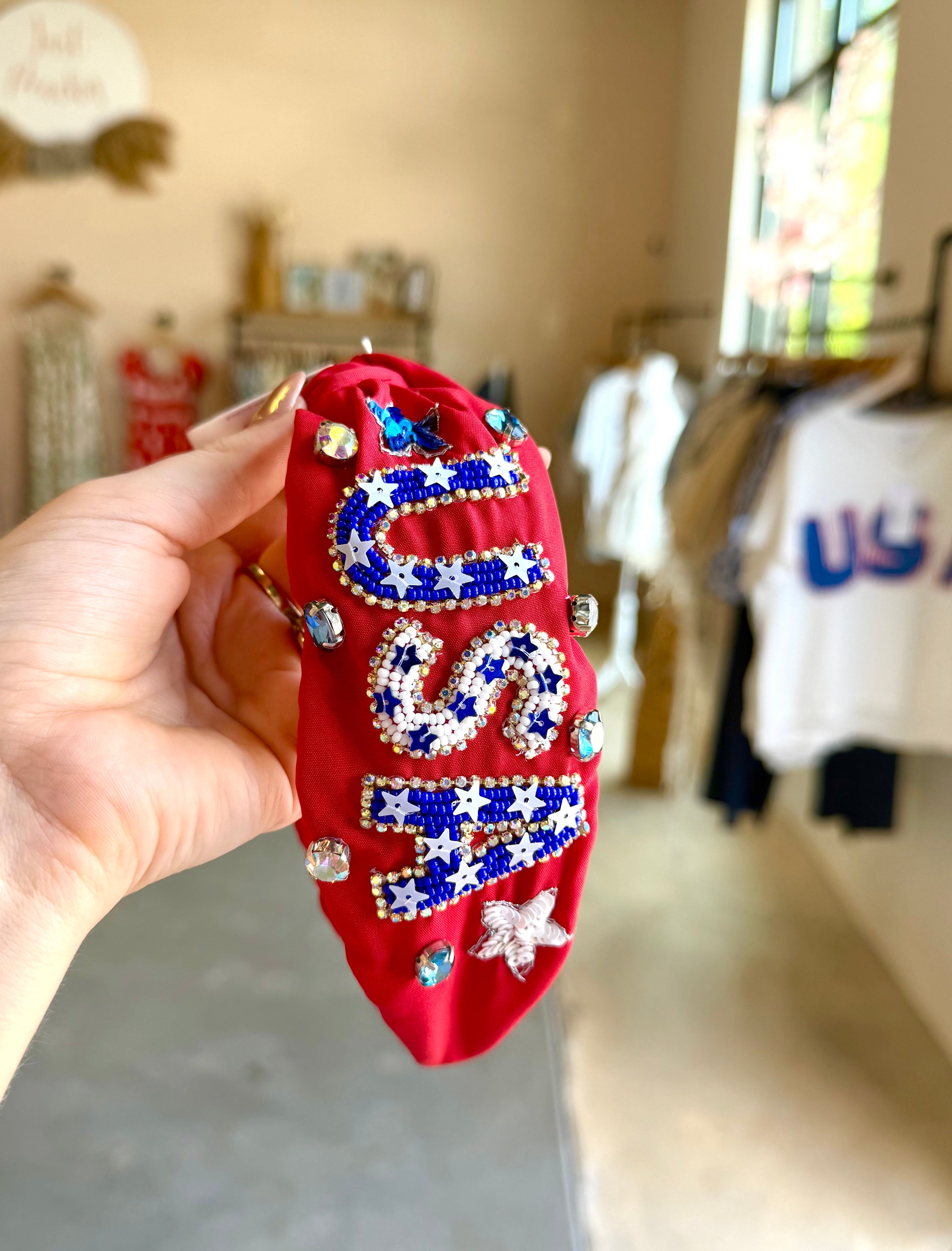 USA Headband RED