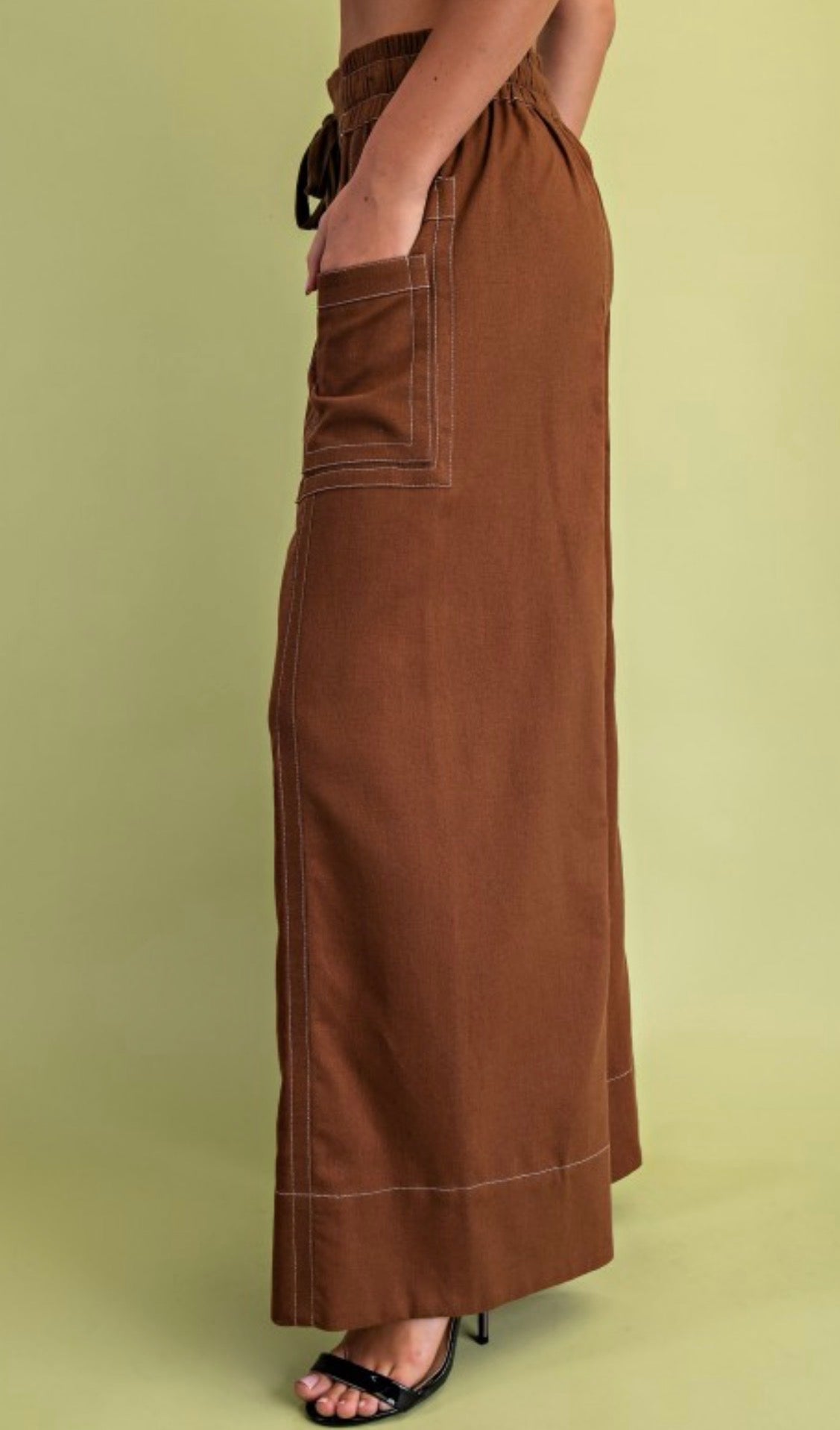 Emily Linen Walnut Pants