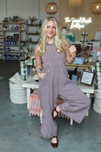 On The Run Jumpsuit Grey