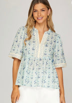 Mint Bloom Blouse