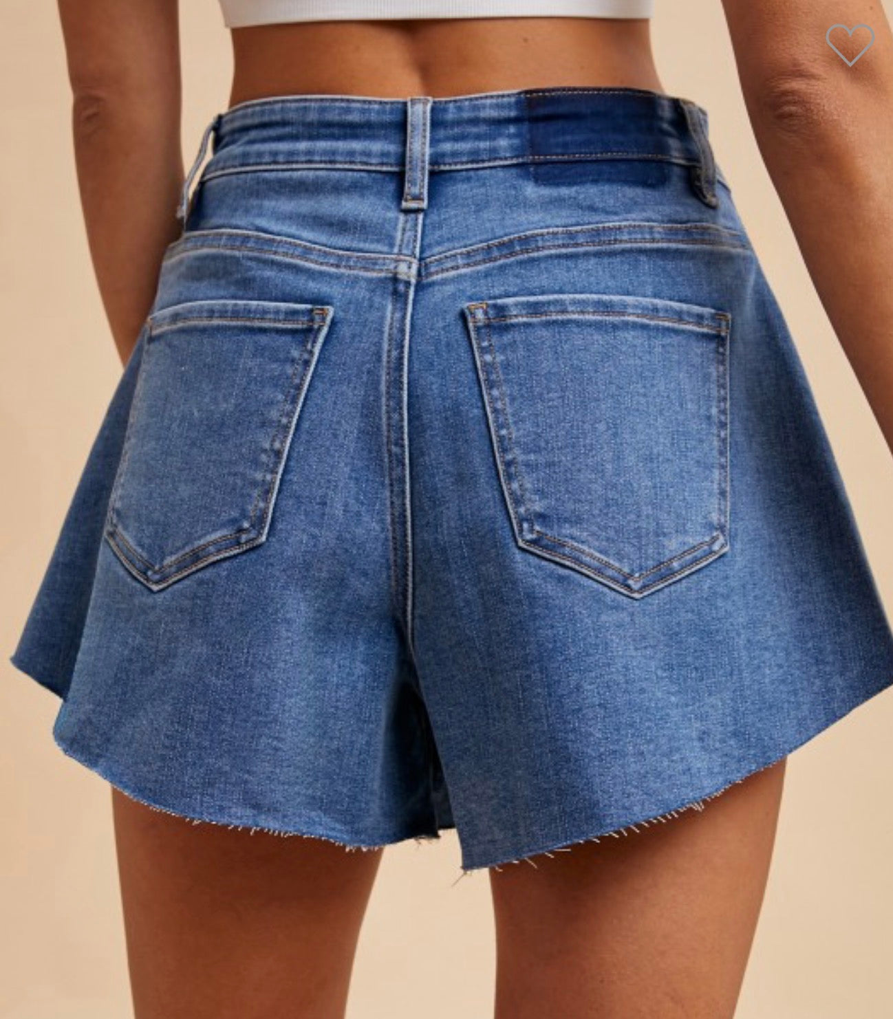Bella Wide Leg Denim Shorts Denim