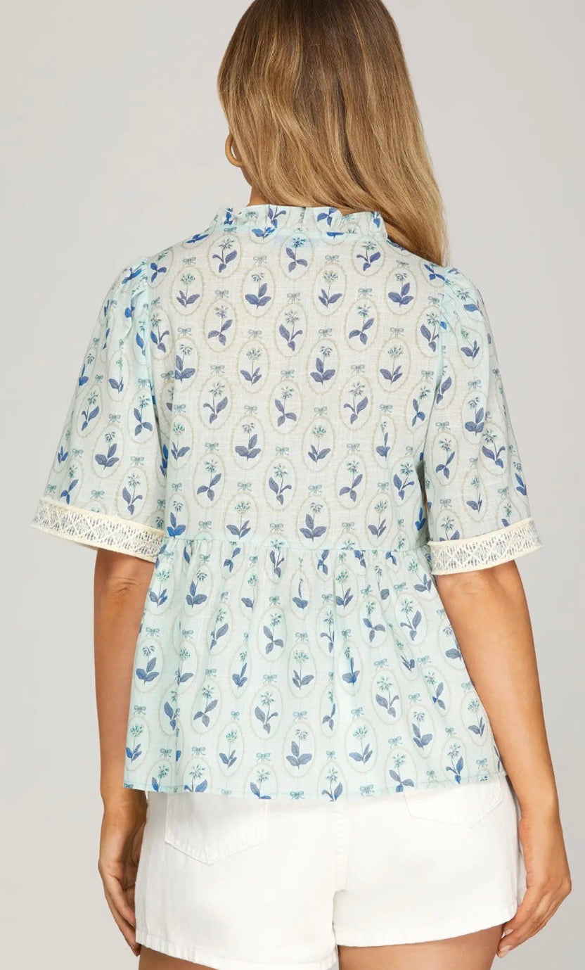 Mint Bloom Blouse