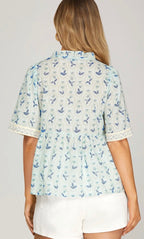 Mint Bloom Blouse