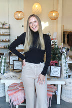 Mockneck Bodysuit Black