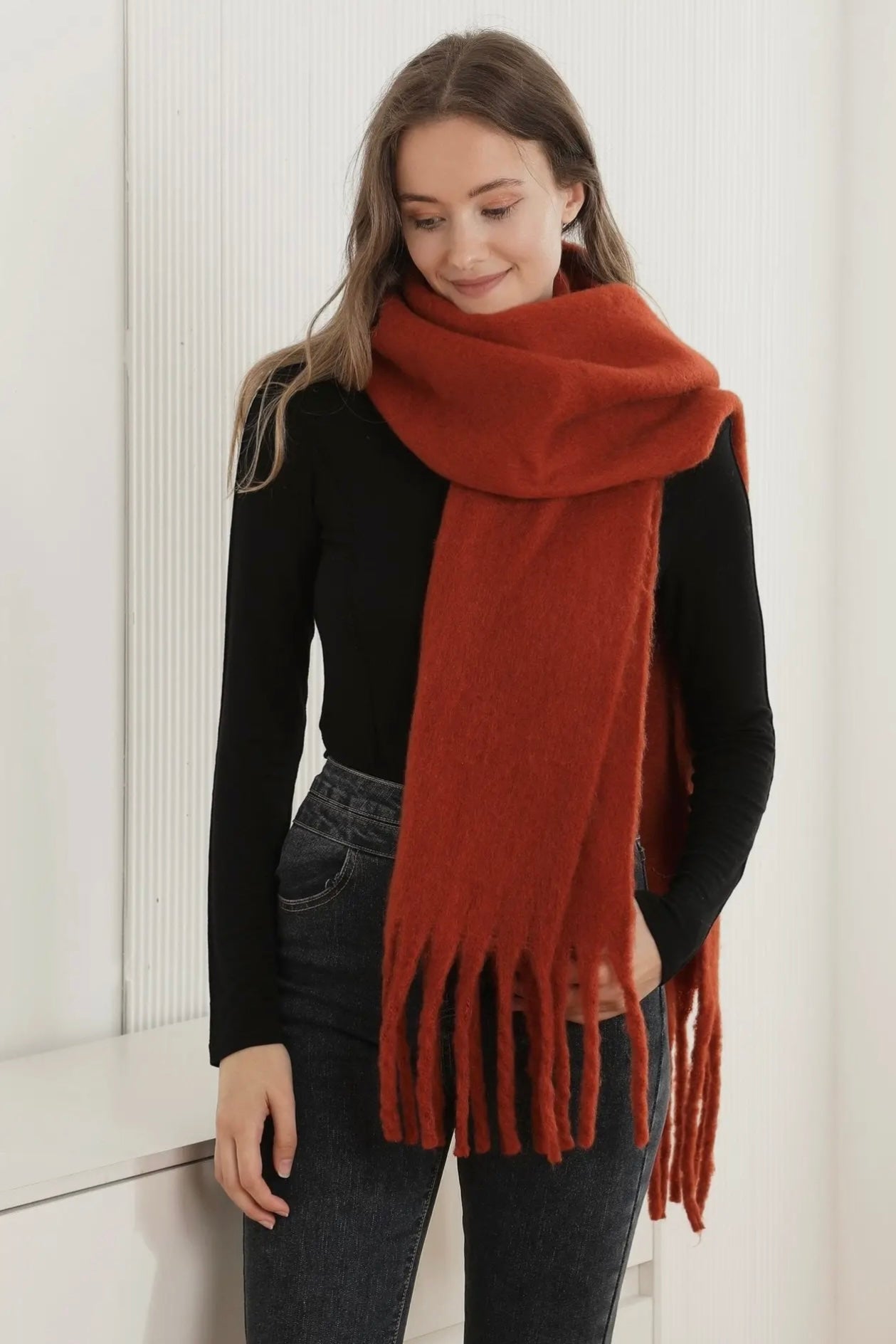 Solid Orange Scarf