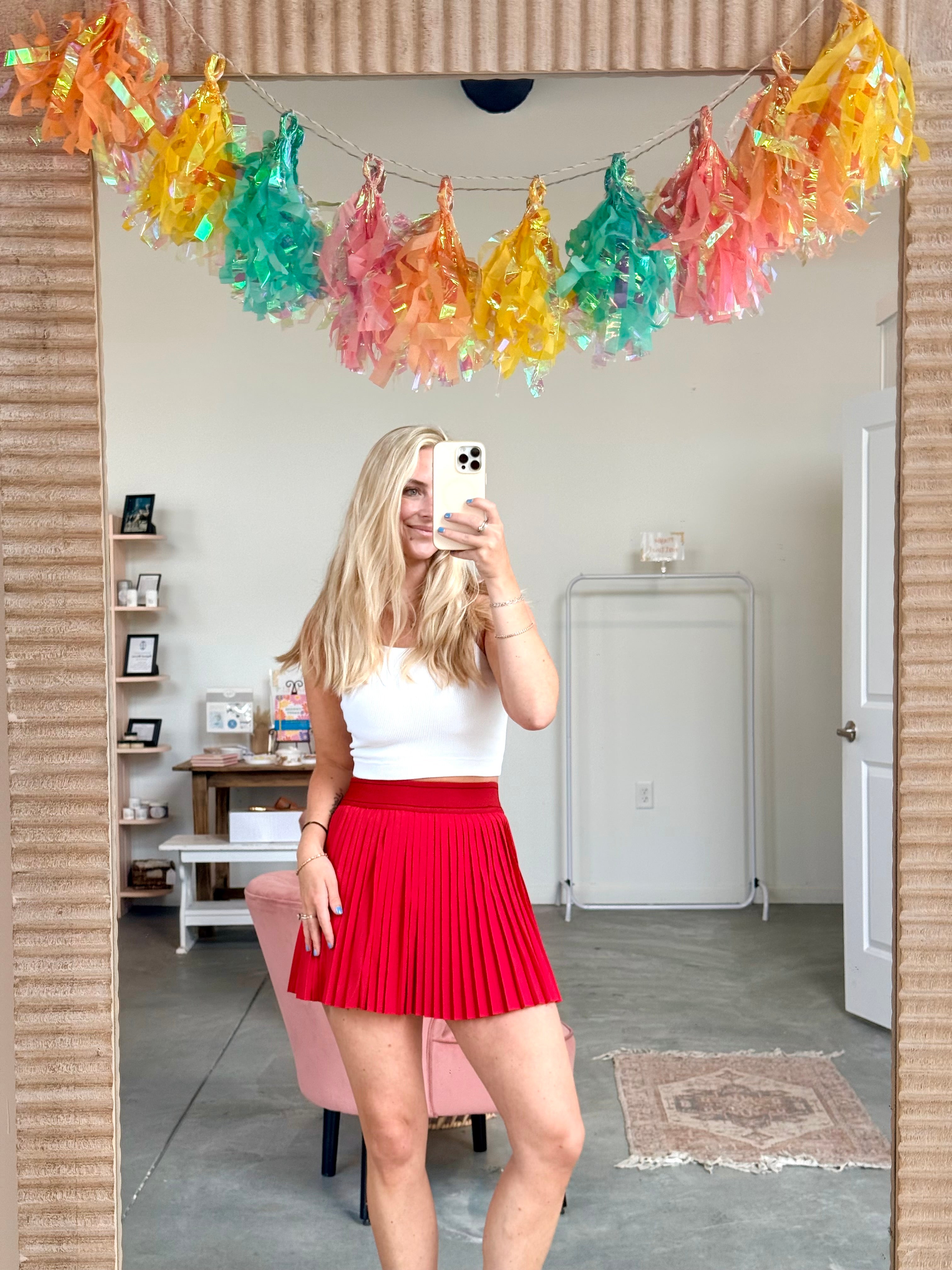 Amanda Mini Skirt Red