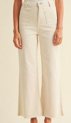 Harper Oatmeal Wide Leg Pants
