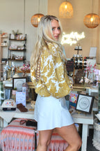 Bella Wide Leg Denim Shorts White