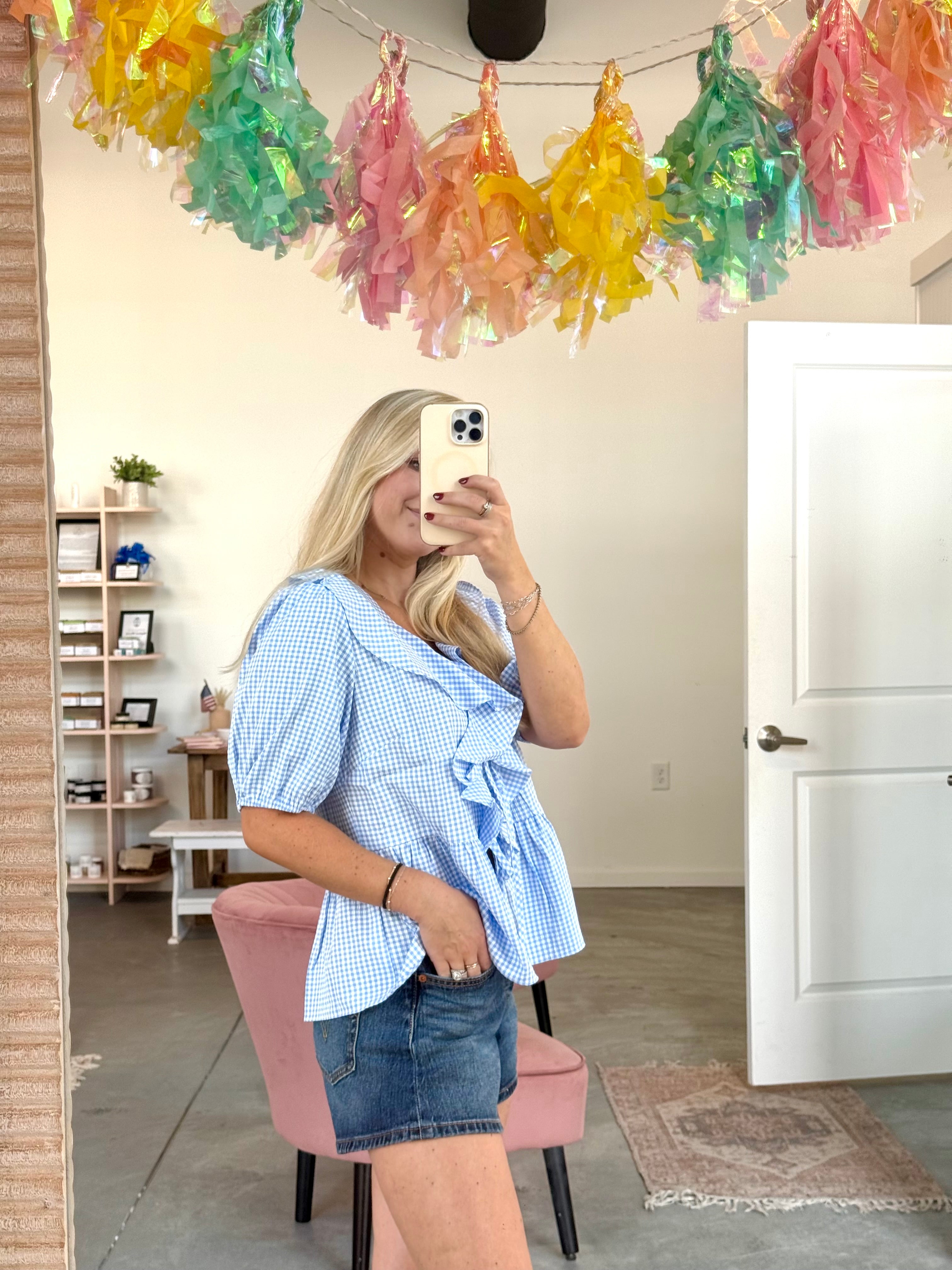 Let’s Brunch Blouse Lt Blue