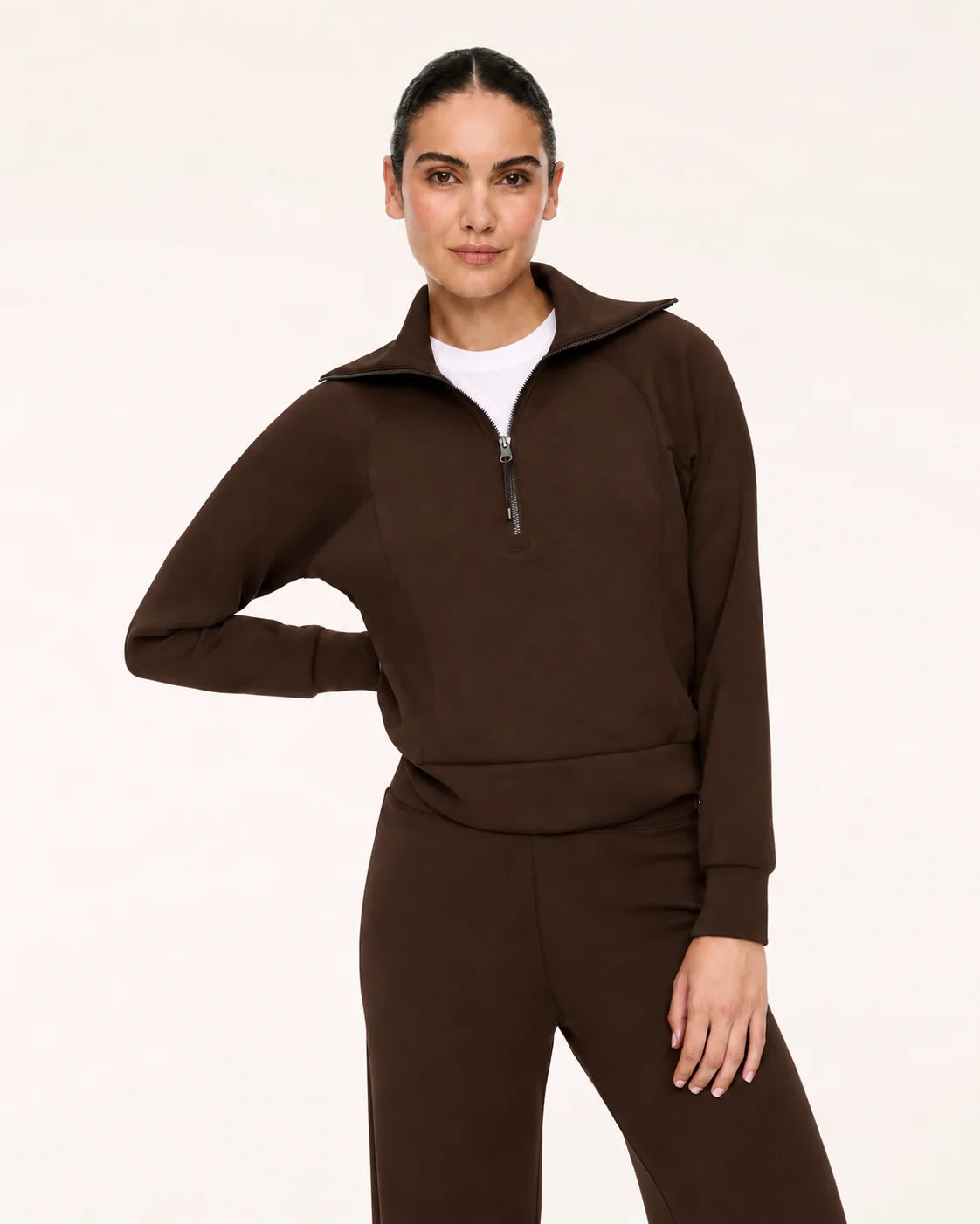 SPANX Half Zip - Umber Root