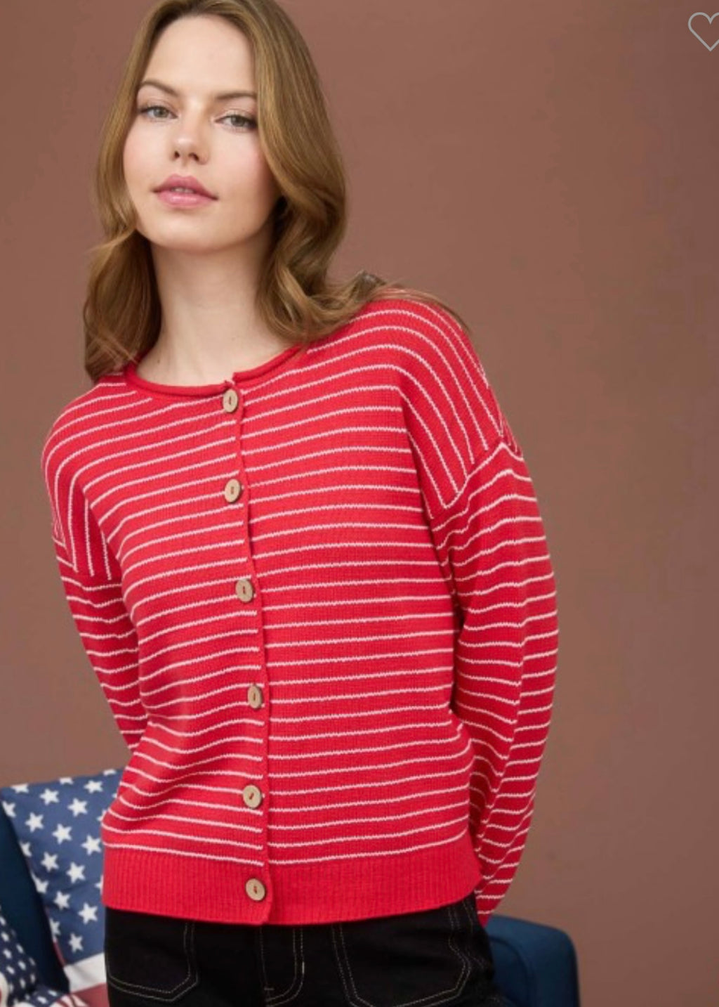 Slow Mornings Cardigan Red