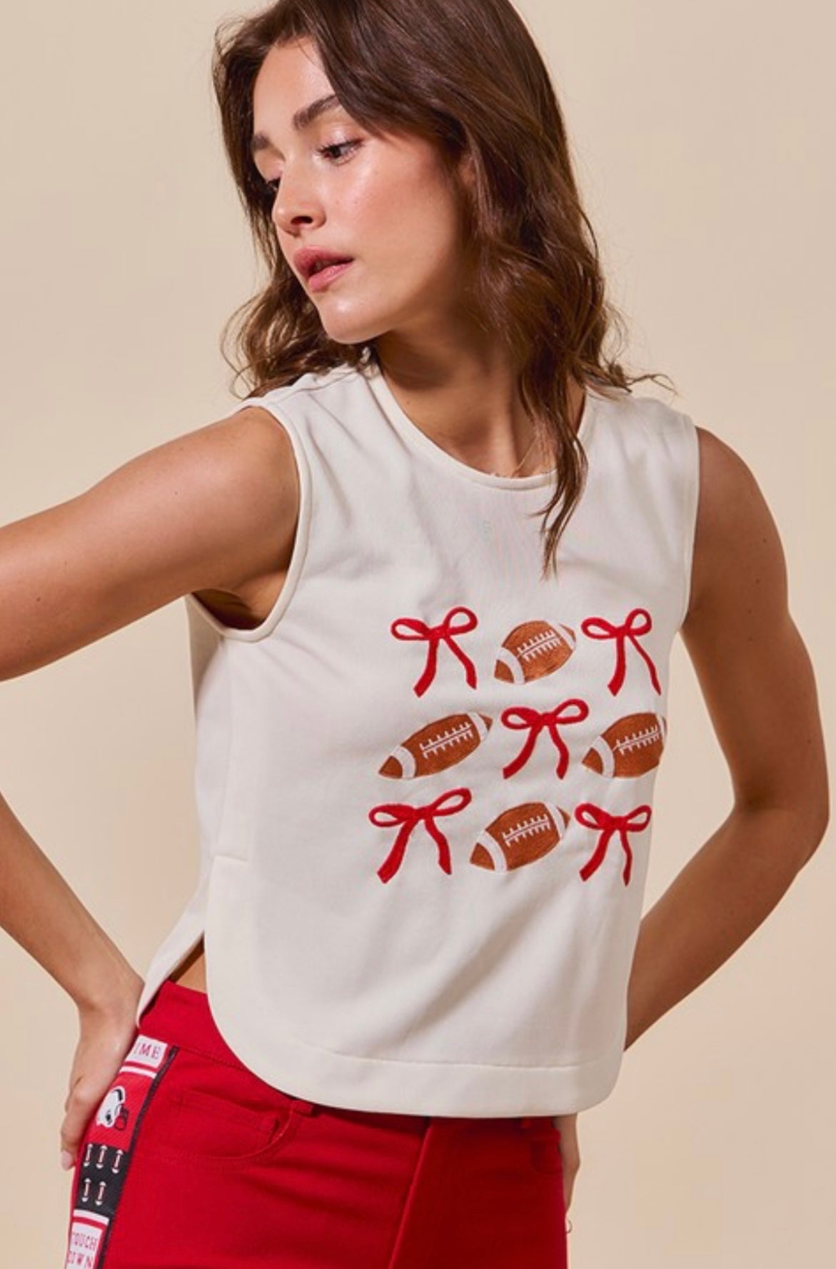 Ribbon Football Tank