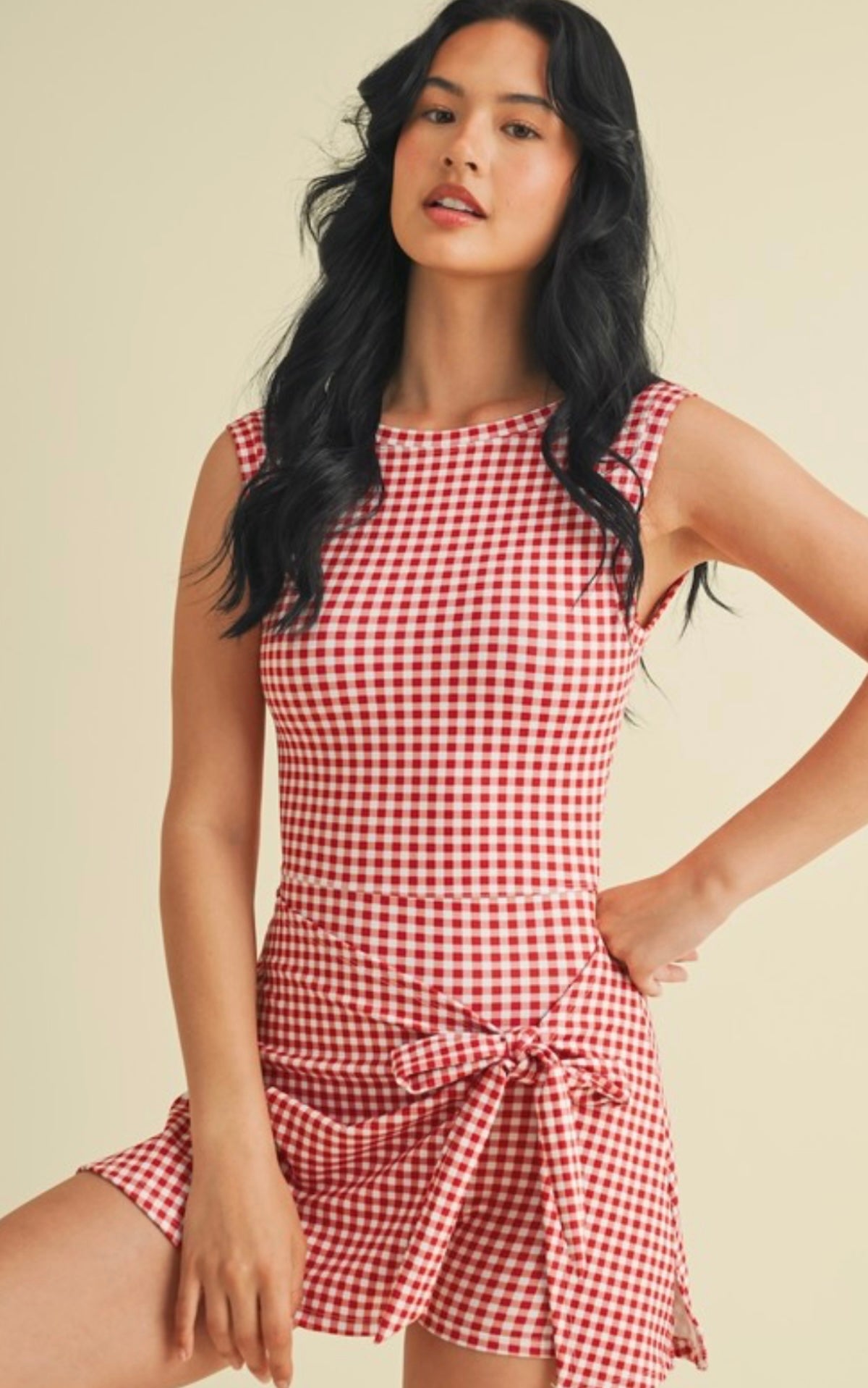 Red Gingham Active Dress
