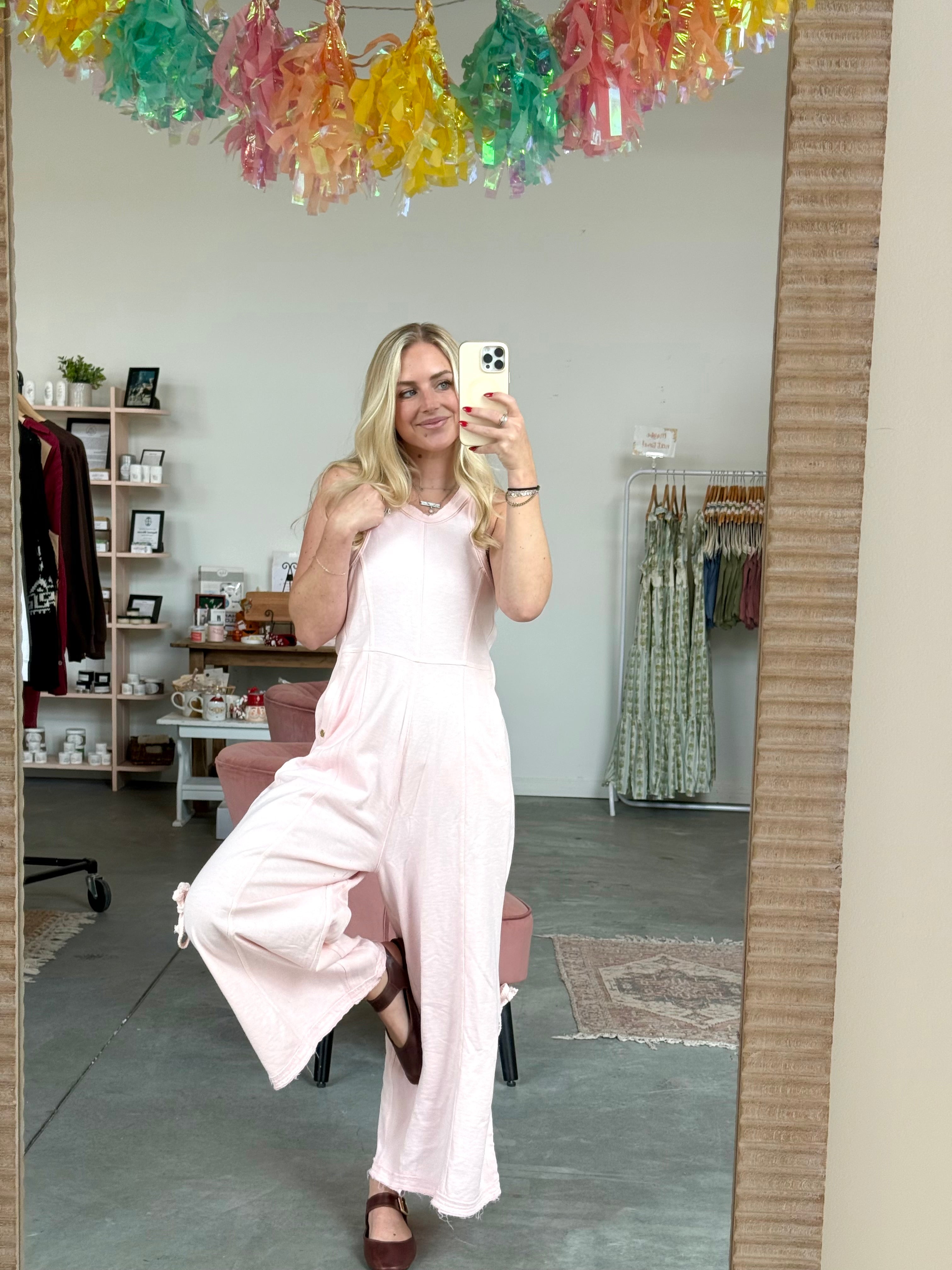 On The Run Jumpsuit Rose