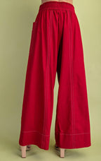 Emily Linen Red Pants