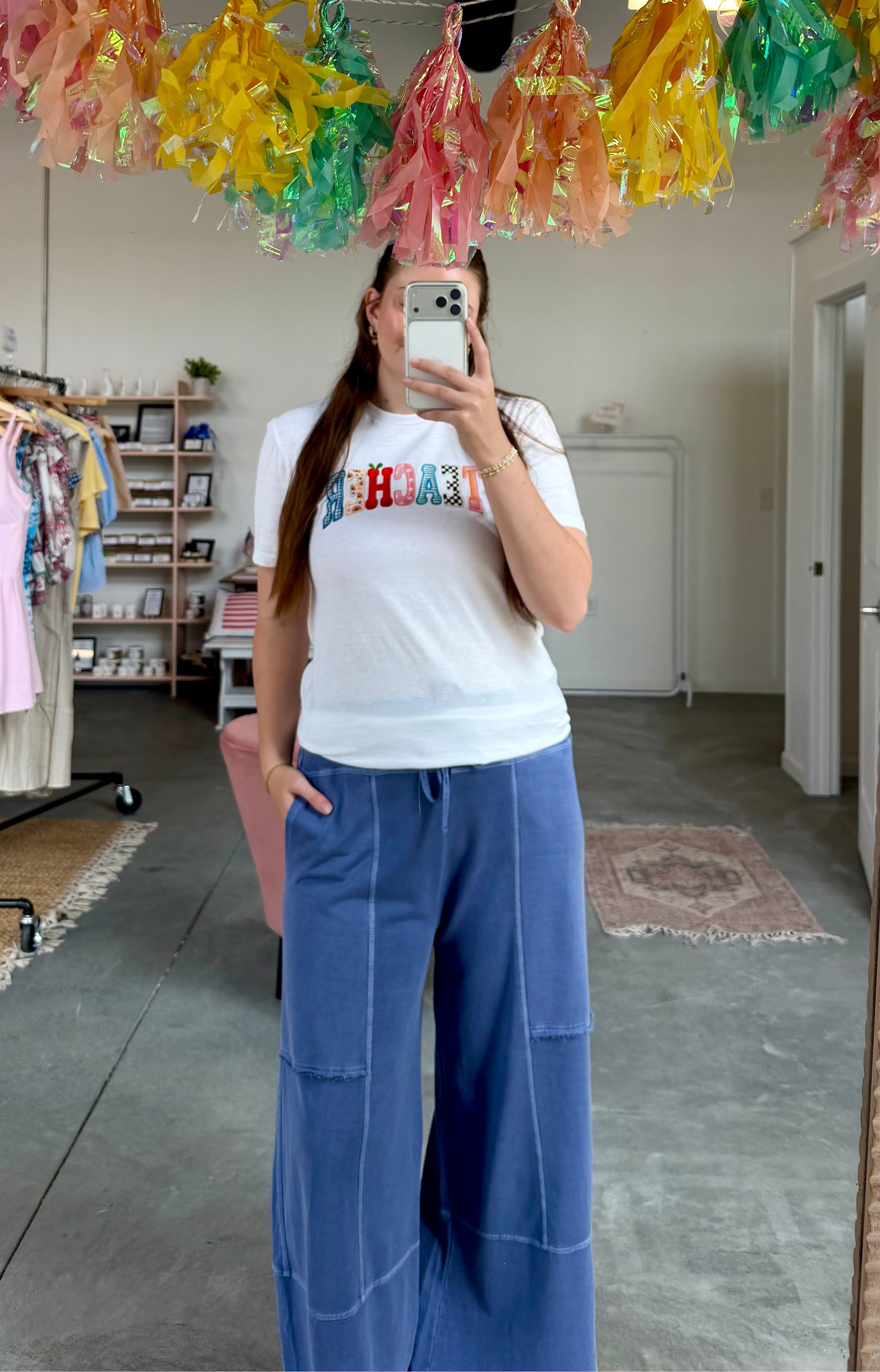 Terry Wide Leg Pants Marlin