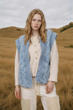 Noelle Denim Quilted Vest