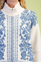 Remi Sweater - Ivory/Blue