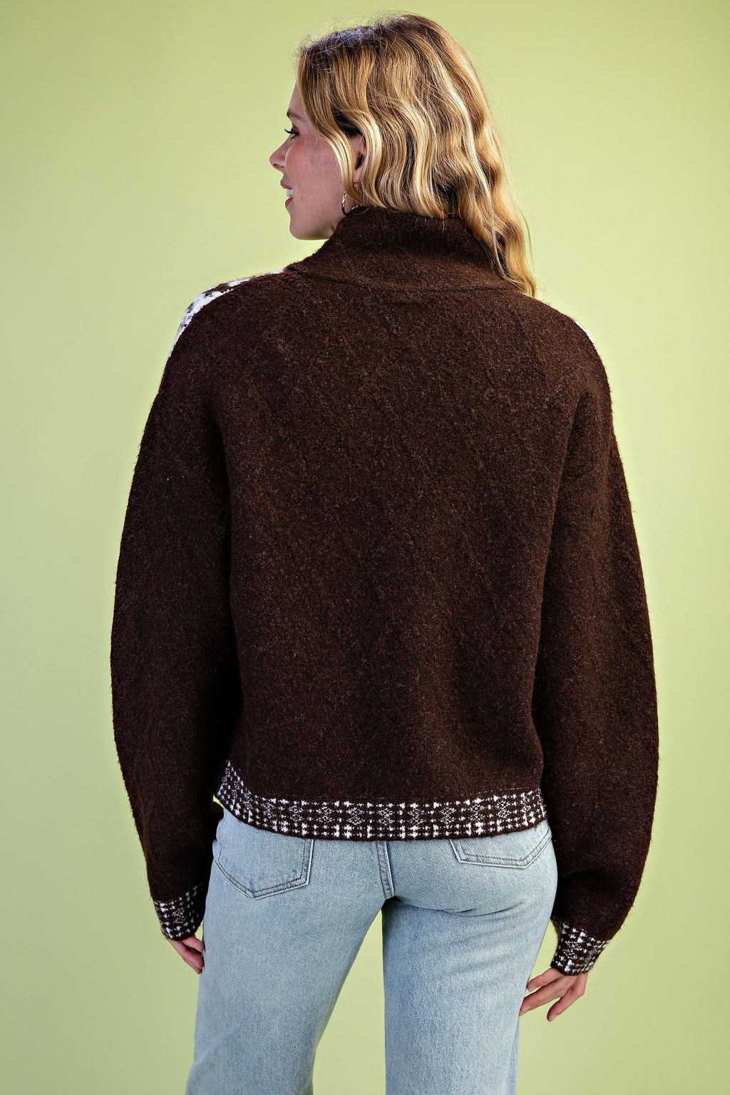 Remi Sweater - Brown/White