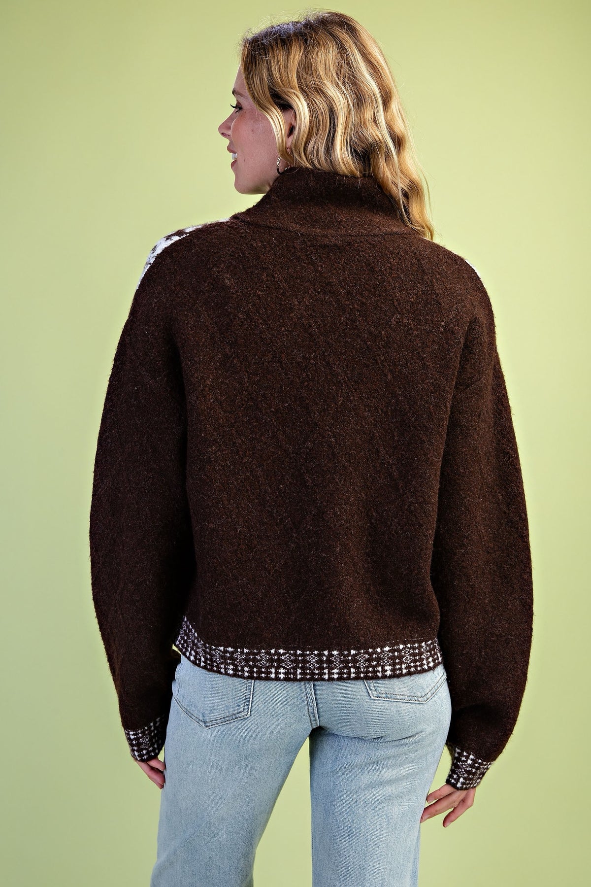 Remi Sweater - Brown/White