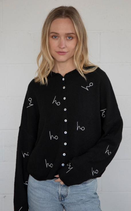 Ho Ho Cardigan Black