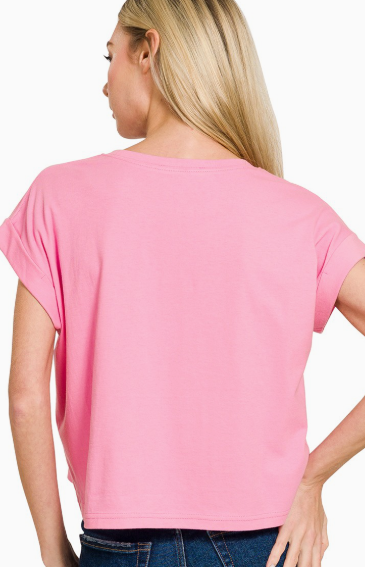 American Flag Tee Pink