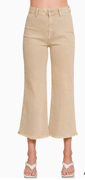 Laurel Frayed Pants Mocha