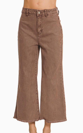 Laurel Frayed Pants Brown